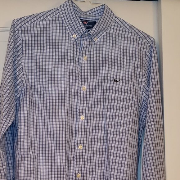 Vineyard Vines Men's Long Sleeve Button Down, Size M, Slim Fit Whale Shirt - Picture 5 of 6